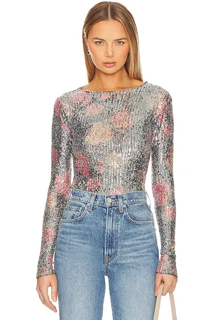 Free People X intimately fp printed gold rush long sleeve en midnight combo en color azul talla S en - Blue. Talla S (tam