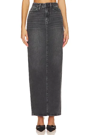 GOOD AMERICAN Falda maxi tube en color negro talla 0 en - Black. Talla 0 (también en 24).