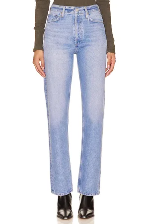 AGOLDE Pantalones rectos de talle alto 90s pinch waist en color denim claro talla 23 en - Denim-Light. Talla 23 (también en 26, 28, 29