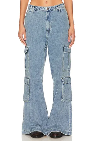 Show Me Your Mumu Jeans cargo en color denim claro talla 30 en - Denim-Light. Talla 30 (también en 31).