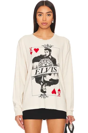 DAYDREAMER Camiseta sun records x elvis king of hearts en color ivory talla L en - Ivory. Talla L (también en M, S, XL, XS).