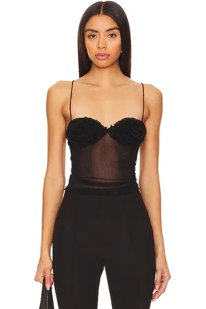 Lovers And Friends Steph sheer top en color talla M en - Black. Talla M (también en XL).