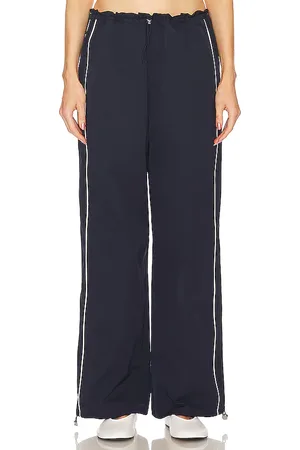GRLFRND Pantalón cinched waist wide leg en color azul marino talla M en - Navy. Talla M (también en XS).