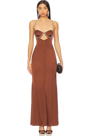NBD Vestido largo kalena en color marrón talla L en - Brown. Talla L (también en M, S, XS).