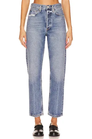 AGOLDE Pantalones anchos de tiro medio 90s crop en color azul talla 31 en - Blue. Talla 31 (también en 32, 33, 34).