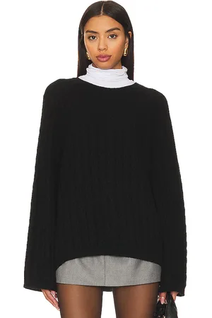 Rue Sophie Suéter de punto trenzado en color talla L en - Black. Talla L (también en M, S, XS).