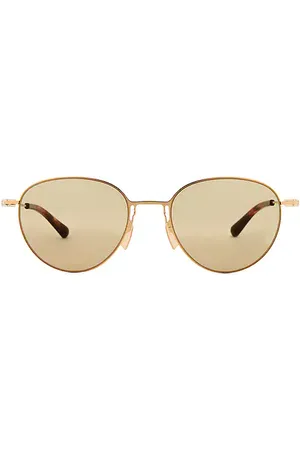 Bottega Veneta Gafas de sol redondas de metal en color oro metálico talla all en - Metallic Gold. Talla all.