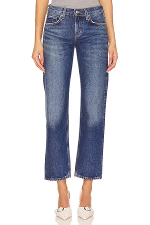 AGOLDE Tiro bajo recto amber en color azul talla 31 en - Blue. Talla 31 (también en 32, 34).