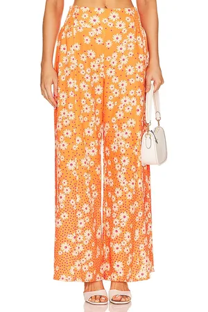 Agua Bendita Pantalón pierna ancha mar en color naranja talla L en - Orange. Talla L (también en S).