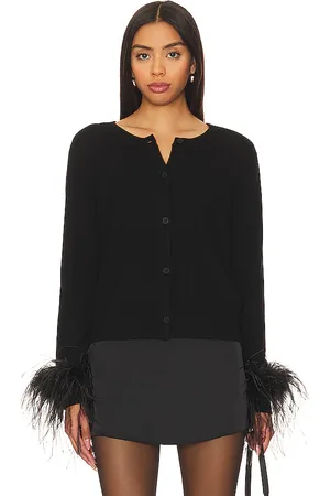 Rue Sophie Cárdigan de plumas shushu en color talla S en - Black. Talla S (también en XS).