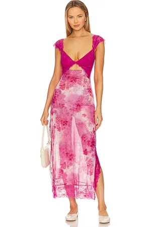 Free People Slip maxi repentinamente fino en color rosado talla L en - Pink. Talla L (también en M, XL).