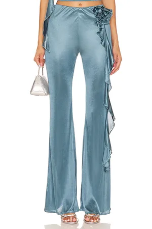 Lovers And Friends Pantalón giulia en color azul cerceta talla L en - Teal. Talla L (también en XS).