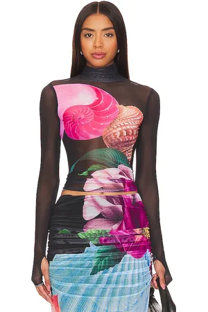 AFRM Zadie top en color negro talla M en - Black. Talla M (también en S, XXS).
