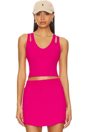 Beach Riot Evelina top en color fucsia talla L en - Fuchsia. Talla L (también en XL, XS).