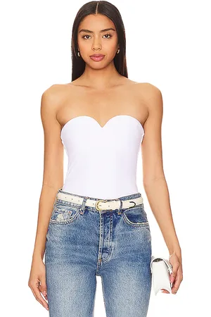 Susana Monaco Top de tubo con forma de corazón en color blanco talla L en - White. Talla L (también en XL).