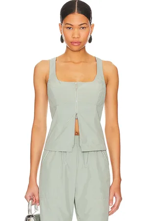 Amanda Uprichard Violet top en color talla M en - Sage. Talla M (también en S, XS).