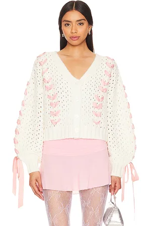 For Love & Lemons Cárdigan laurel en color talla L en - White. Talla L (también en M, S, XL, XS).