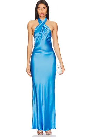 Amanda Uprichard Vestido largo galilea en color azul talla XL en - Blue. Talla XL (también en L).