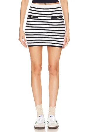 Lovers And Friends Falda selene striped en color negro, blanco talla L en - Black,White. Talla L (también en S, XL, X