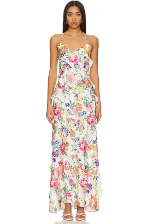 Show Me Your Mumu Maxi vestido volantes romance en color blanco talla L en - White. Talla L (también en S, XS