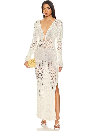 Solid Maxivestido the lucinda en color ivory talla L en - Ivory. Talla L (también en M, S).