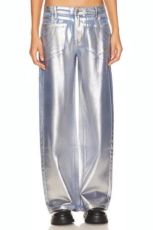 superdown Aisha jean en color talla L en - Metallic Silver. Talla L (también en XXS).