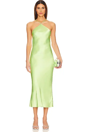 Lovers And Friends Vestido adriana midi en color verde talla M en - Green. Talla M (también en L, XL).