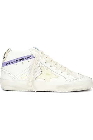 Golden Goose Zapatilla deportiva mid star en color blanco talla 38 en White Beige Light Yellow & Light Purple - White. Talla 38 (tambi
