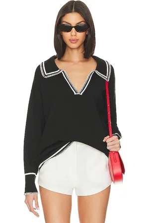 SNDYS Suéter con escote arlington en color negro talla S en - Black. Talla S (también en M, XS, XXS).
