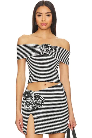 Lovers And Friends Luna top en color blanco, negro talla L en - White,Black. Talla L (también en M, S, XL, XS).
