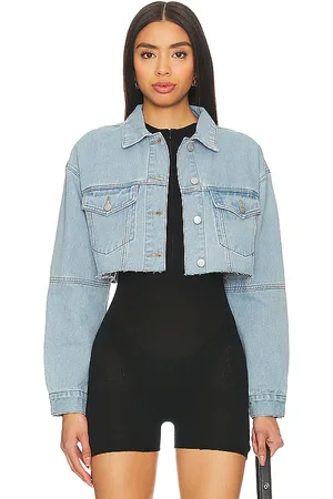 superdown Chaqueta kathy cut off en color azul talla M en - Blue. Talla M (también en S, XS, XXS).
