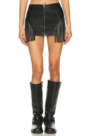 superdown Falda riley faux leather en color talla S en - Black. Talla S (también en L).