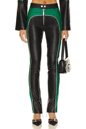 Camila Coelho Pantalones biker en color verde, negro talla XS en - Green,Black. Talla XS (también en XXS).