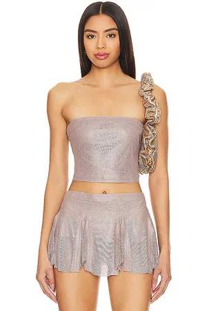 Poster Girl Rosalyn top en color neutral metálico talla XL en - Metallic Neutral. Talla XL (también en L).