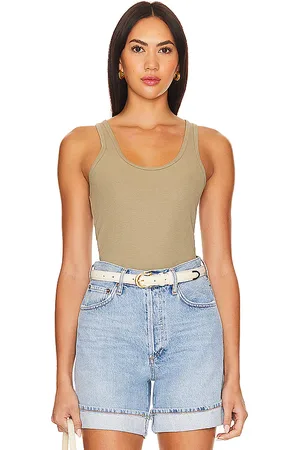 AGOLDE Camiseta tirantes bianca en color beige talla M en - Beige. Talla M (también en XL).