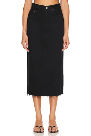 AGOLDE Falda della en color negro talla 23 en - Black. Talla 23 (también en 27, 28).