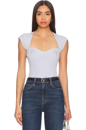Simkhai Camiseta recortada abia en color bebe azul talla L en - Baby Blue. Talla L (también en M).