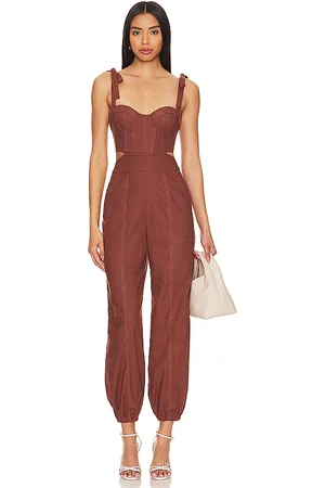 Tularosa Kylo jumpsuit en color chocolate talla XS en - Chocolate. Talla XS (también en XXS).