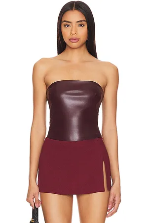 Amanda Uprichard Top tubo callie en color burgundy talla L en - Burgundy. Talla L (también en XL).