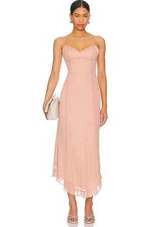 Tularosa Vestido khalani maxi en color mauve talla L en - Mauve. Talla L (también en S).