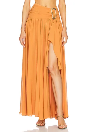 Michael Costello Falda blair maxi en color naranja talla S en - Orange. Talla S (también en XS, XXS).