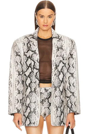 Retrofete Chloe leather blazer en color neutral talla XL en - Neutral. Talla XL (también en XS).