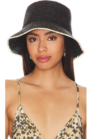 L*Space Sombrero pesca isadora en color negro talla all en - Black. Talla all.