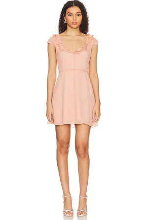 Tularosa Khalani mini dress en color mauve talla L en - Mauve. Talla L (también en XL, XS).
