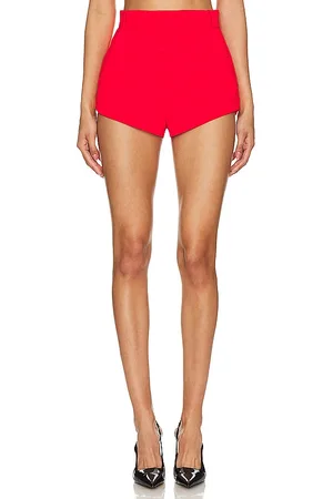 Amanda Uprichard X revolve kelso shorts en color rojo talla S en - Red. Talla S (también en XS).