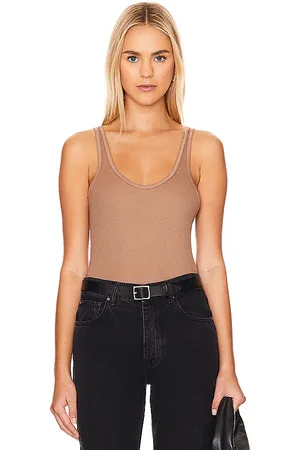 AGOLDE Camiseta tirantes karla en color marrón talla L en - Brown. Talla L (también en M, XL).