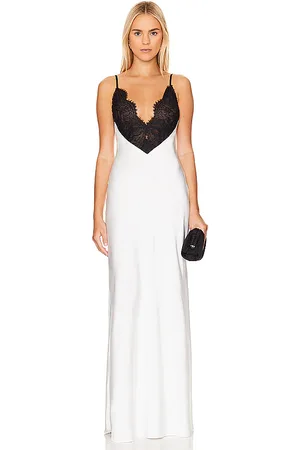 RONNY KOBO Vestido largo malo en color blanco talla L en - White. Talla L (también en S).