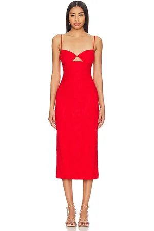 Bardot Vestido midi ivanna en color rojo talla 2 en - Red. Talla 2 (también en 4, 8).
