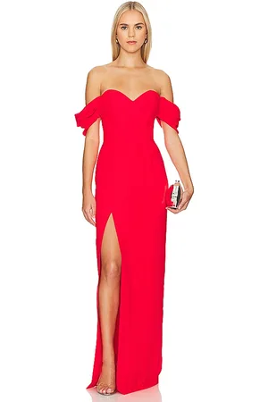 Amanda Uprichard Vestido largo falcon en color rojo talla M en - Red. Talla M (también en S, XS).