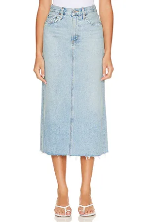 AGOLDE Falda della en color denim claro talla 24 en - Denim-Light. Talla 24 (también en 25, 26, 31, 34).